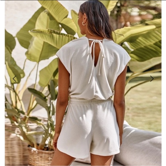 🌞SUMMERSALT the towel terry V-neck romper size M - Picture 11 of 14